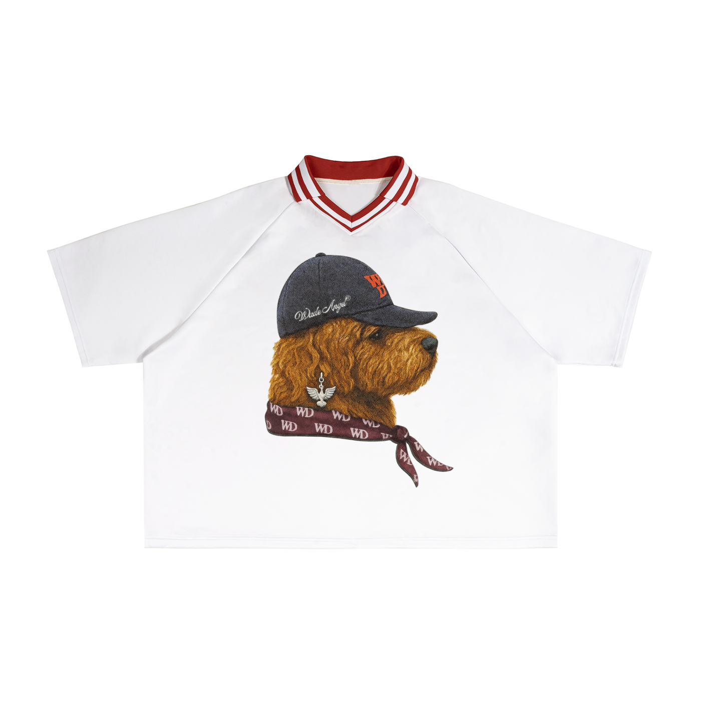 Contrast Lapel Collar Boxy T-Shirt (240 g/m²)