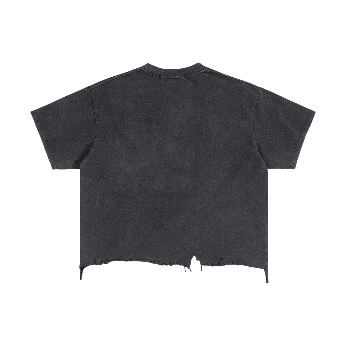 Asake Vintage Wash Boxy Distressed Hem T-Shirt