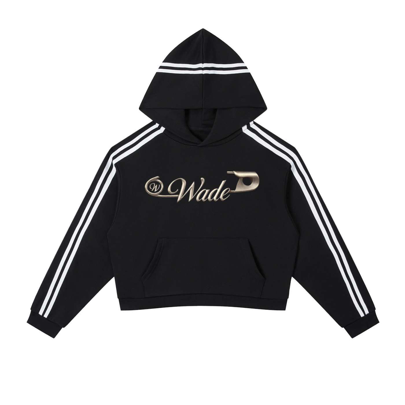 Wade Side Stripe Cropped Hoodie