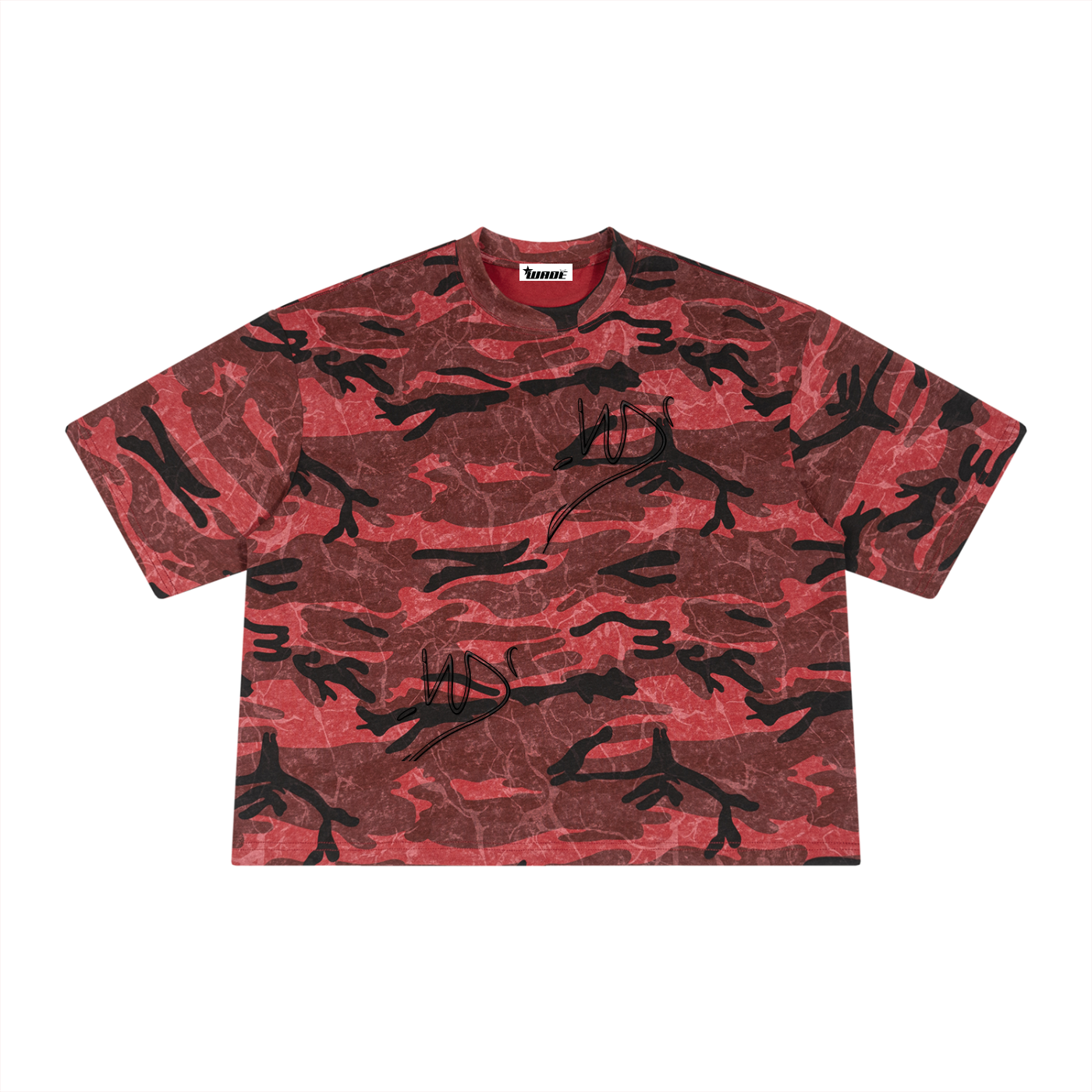 Unisex Boxy Camo Print T-Shirt