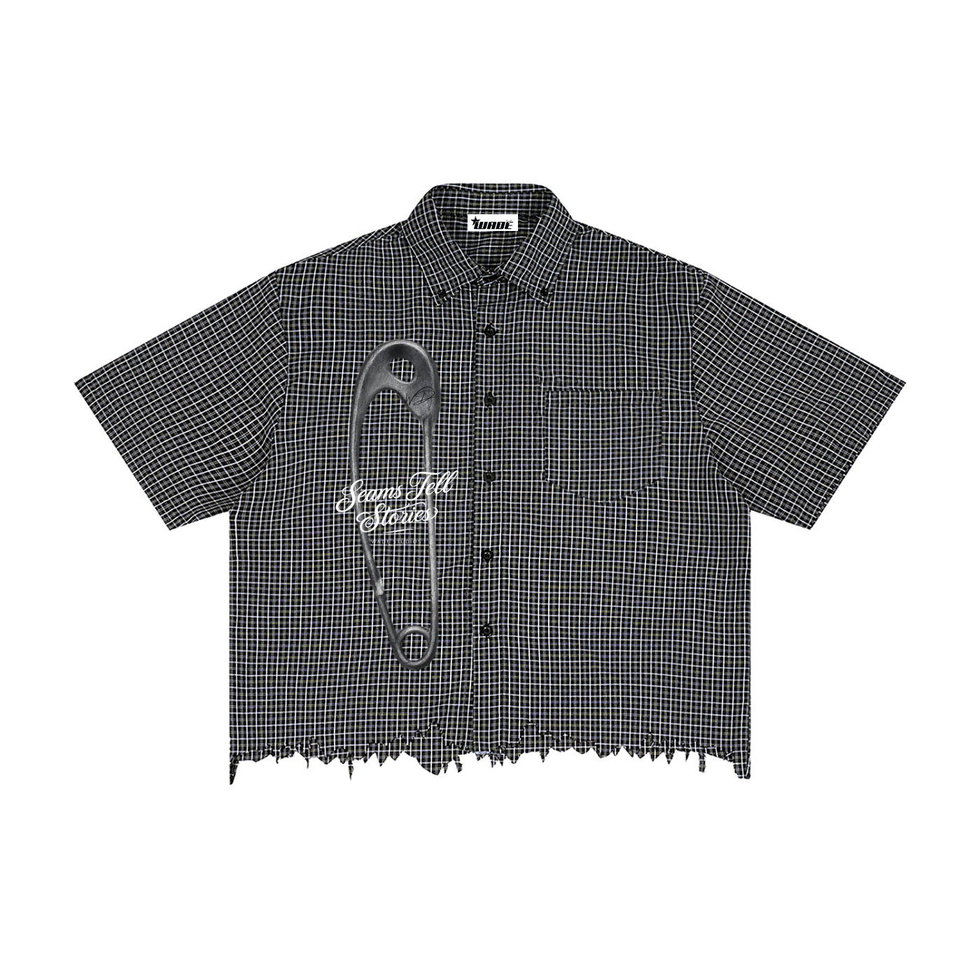 Wade Distressed Plaid Shirt (Boxy Fit)