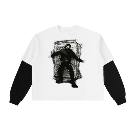 WD Layered Sleeve Cotton T-Shirt