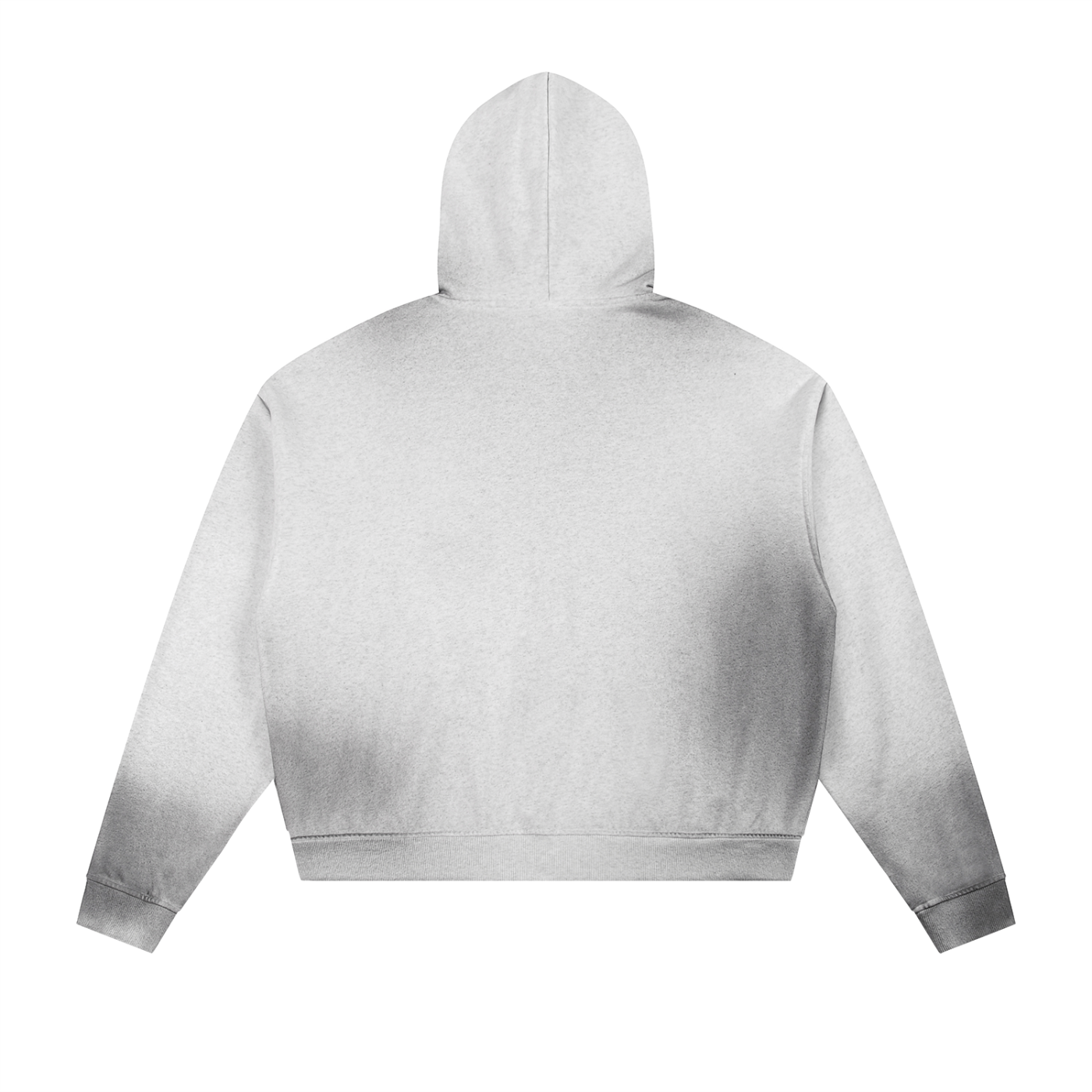 Raw Edge Zip Wade Sun-Fade Frayed Hoodie