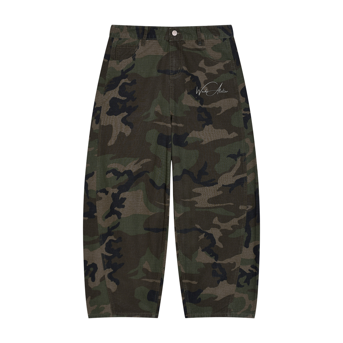 Men’s Camo Barrel Leg Cargo Pants