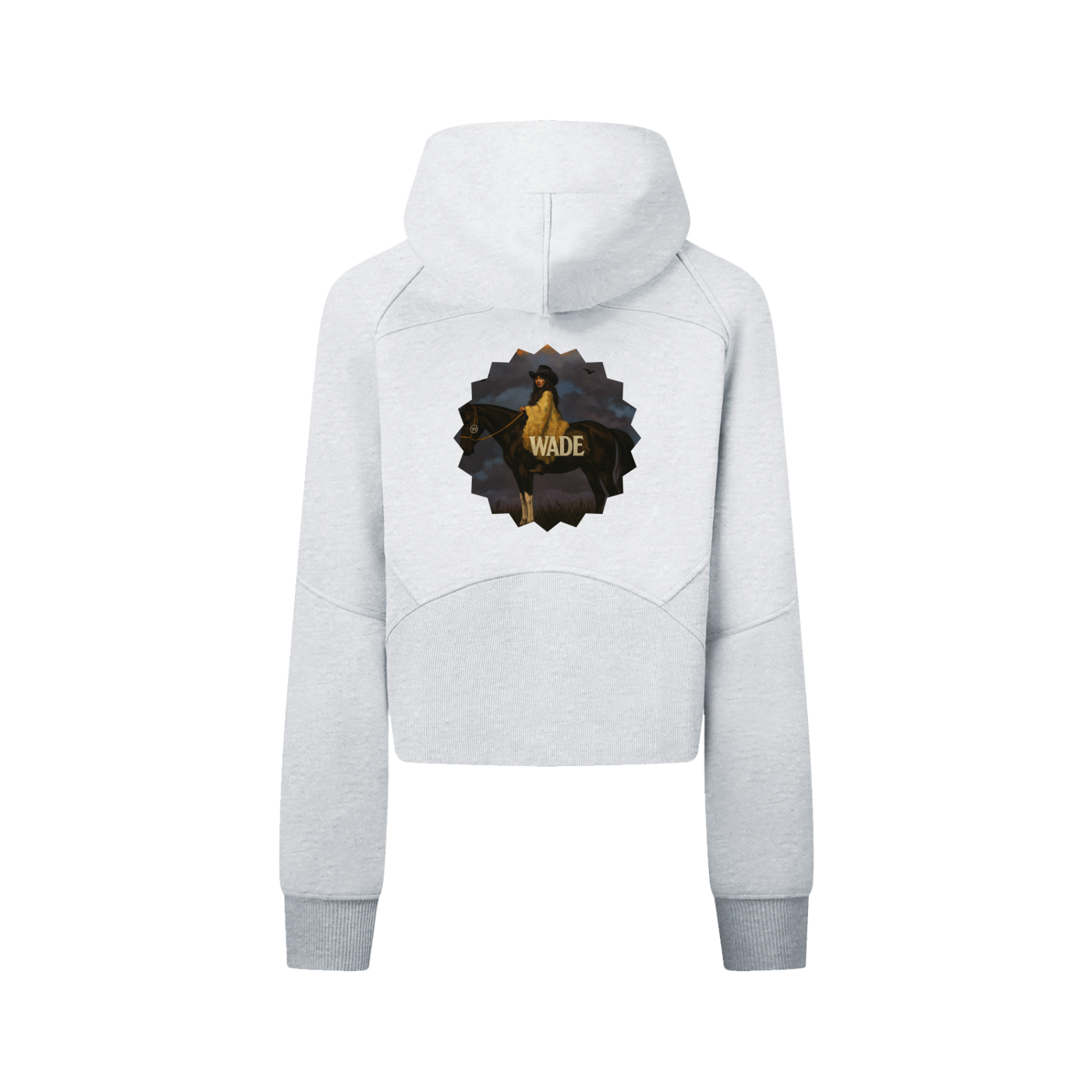 Wade Cropped Zip-Through Hoodie