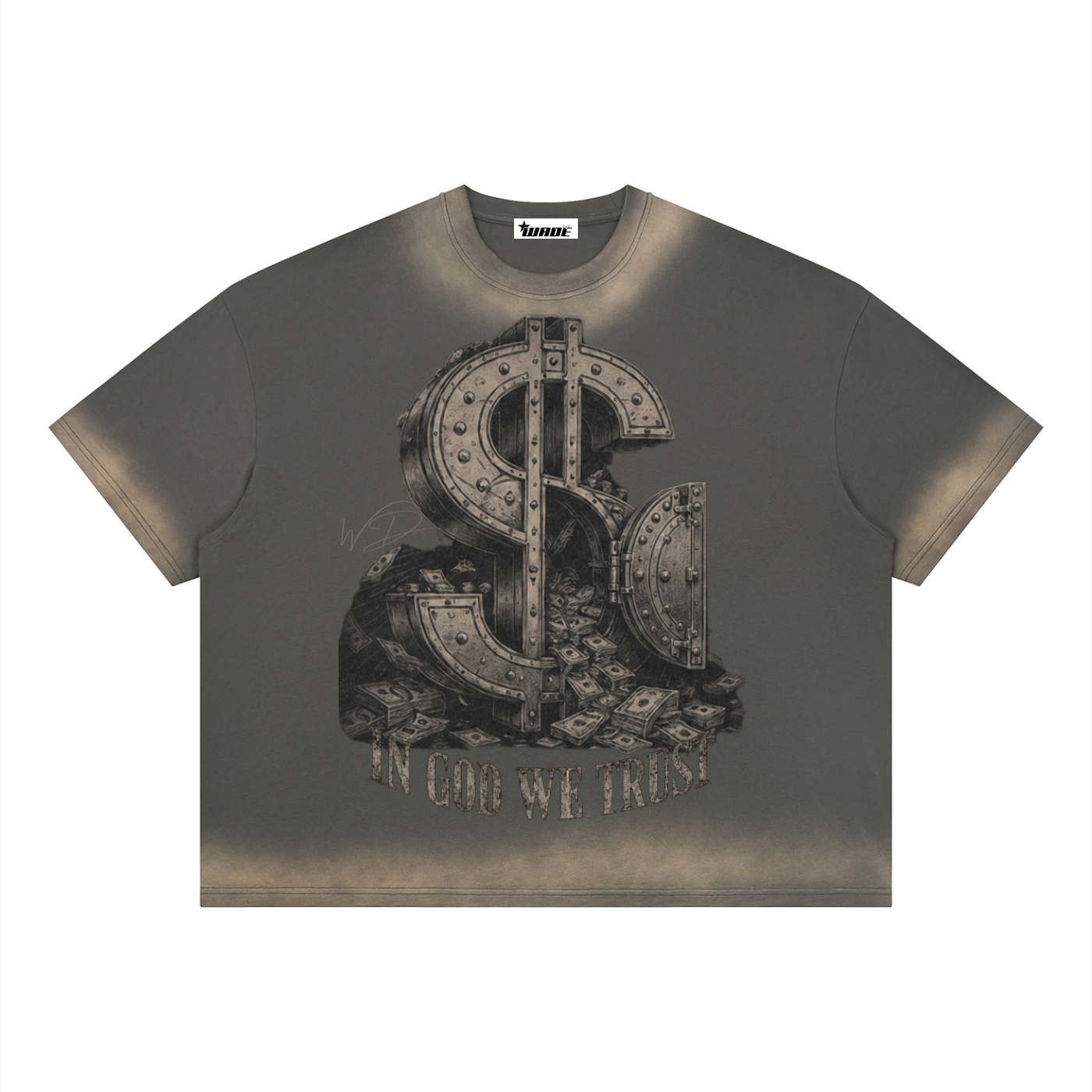 ASAKE Boxy Sunfade Vintage Wash T-Shirt
