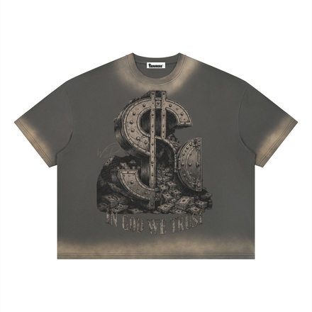 ASAKE Boxy Sunfade Vintage Wash T-Shirt