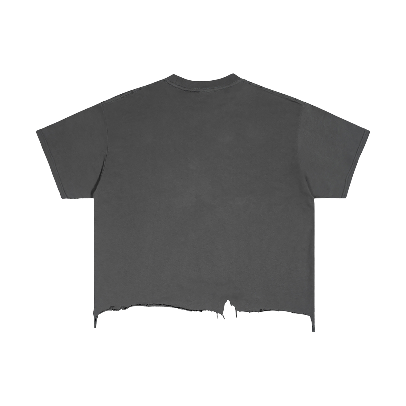 Asake Vintage Wash Boxy Distressed Hem T-Shirt
