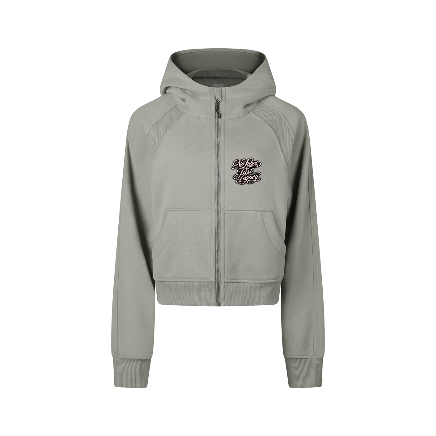 Wade Cropped Zip-Through Hoodie