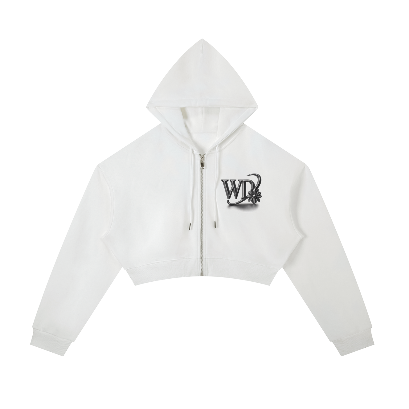 Wade Essential Cropped Zip-Up Hoodie