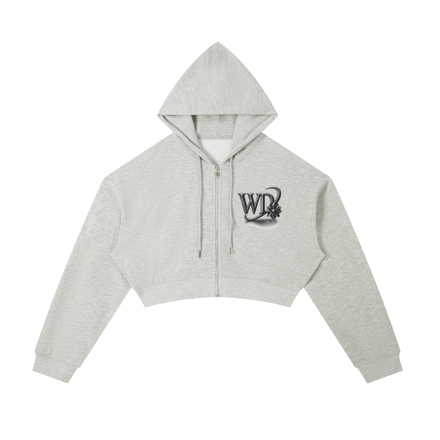 Wade Essential Cropped Zip-Up Hoodie