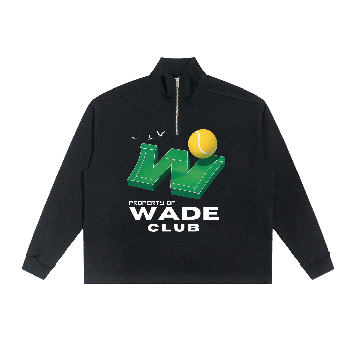 WD Half-Zip Rolled Edge Sweatshirt