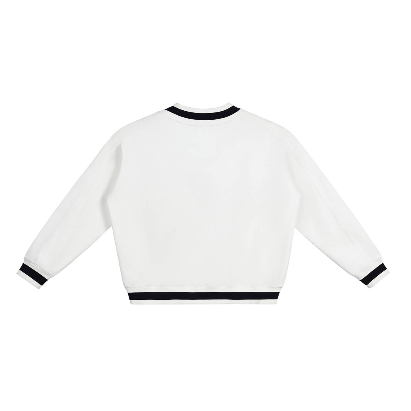 Wade V-Neck Contrast Collar Boxy Sweatshirt