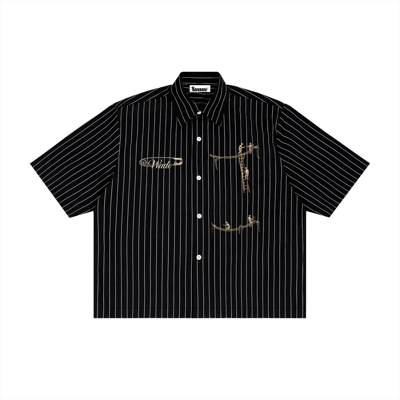 Striped Button-Up Shirt (Boxy Fit)