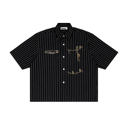 Striped Button-Up Shirt (Boxy Fit)
