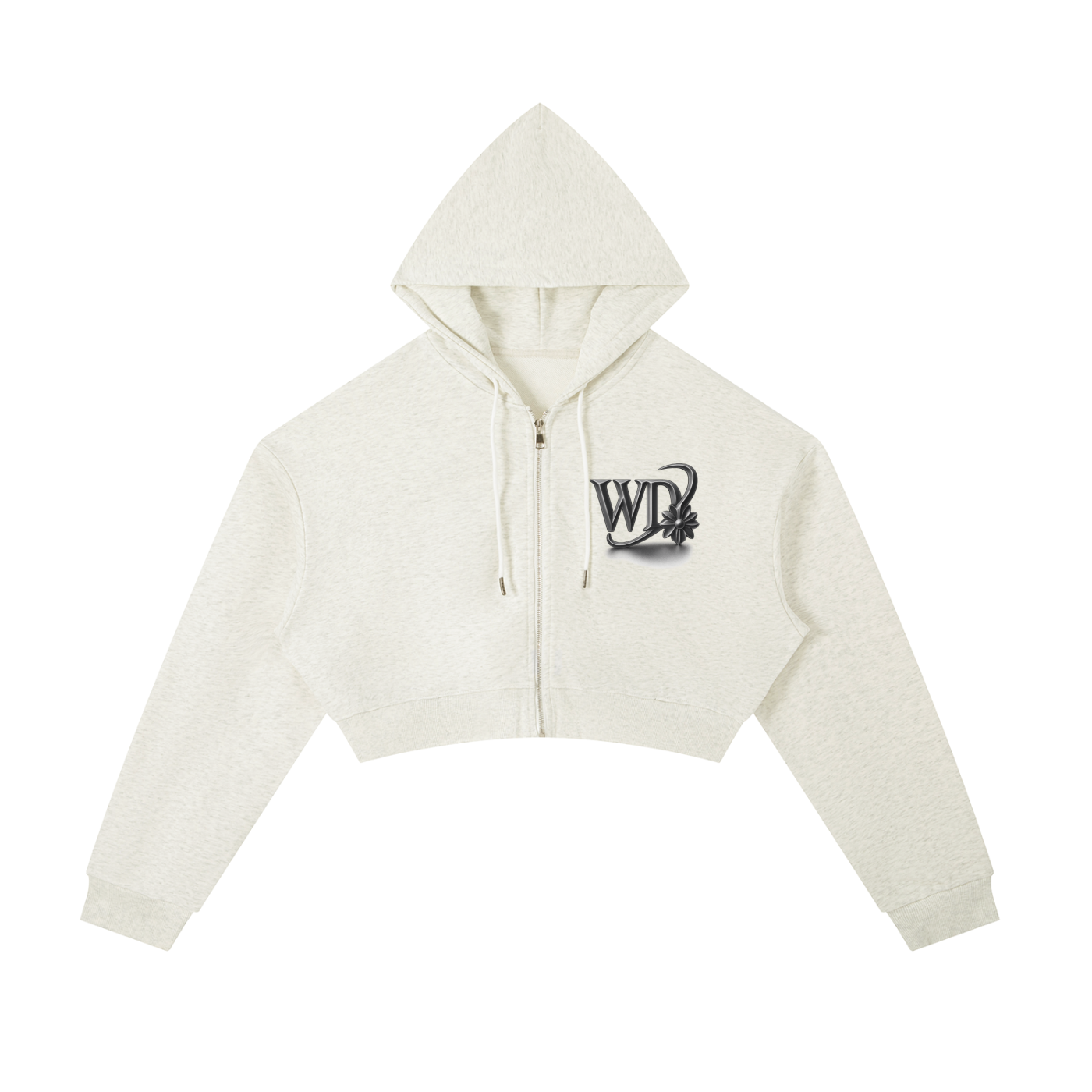 Wade Essential Cropped Zip-Up Hoodie