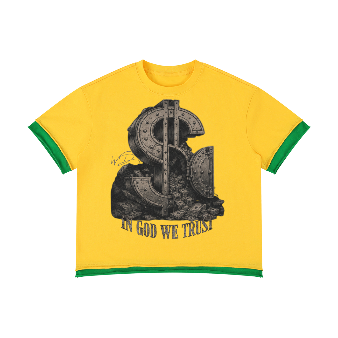 ASAKE Boxy Color Block T-Shirt