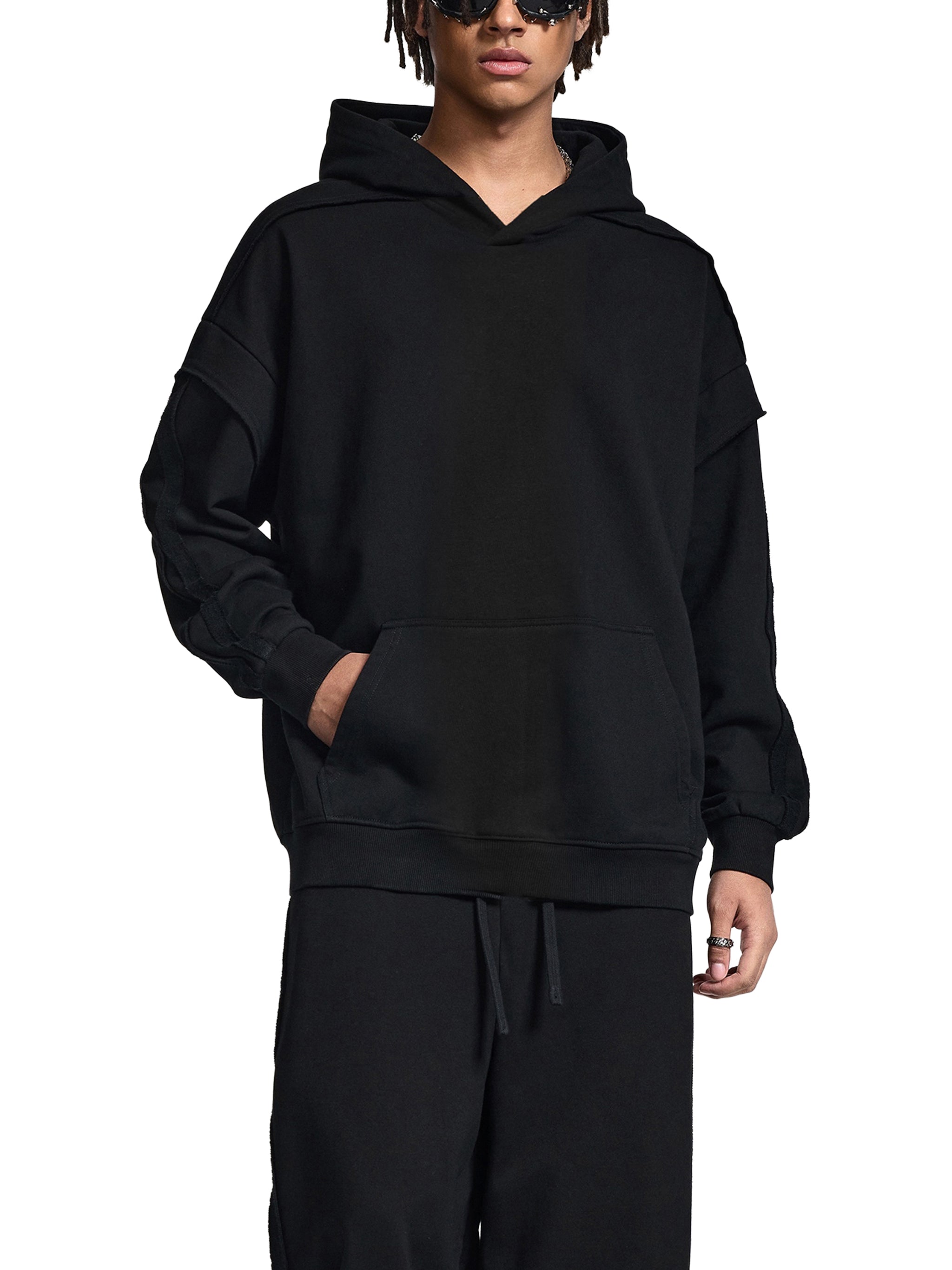 Wade Contrast Tape Double Layered Hoodie