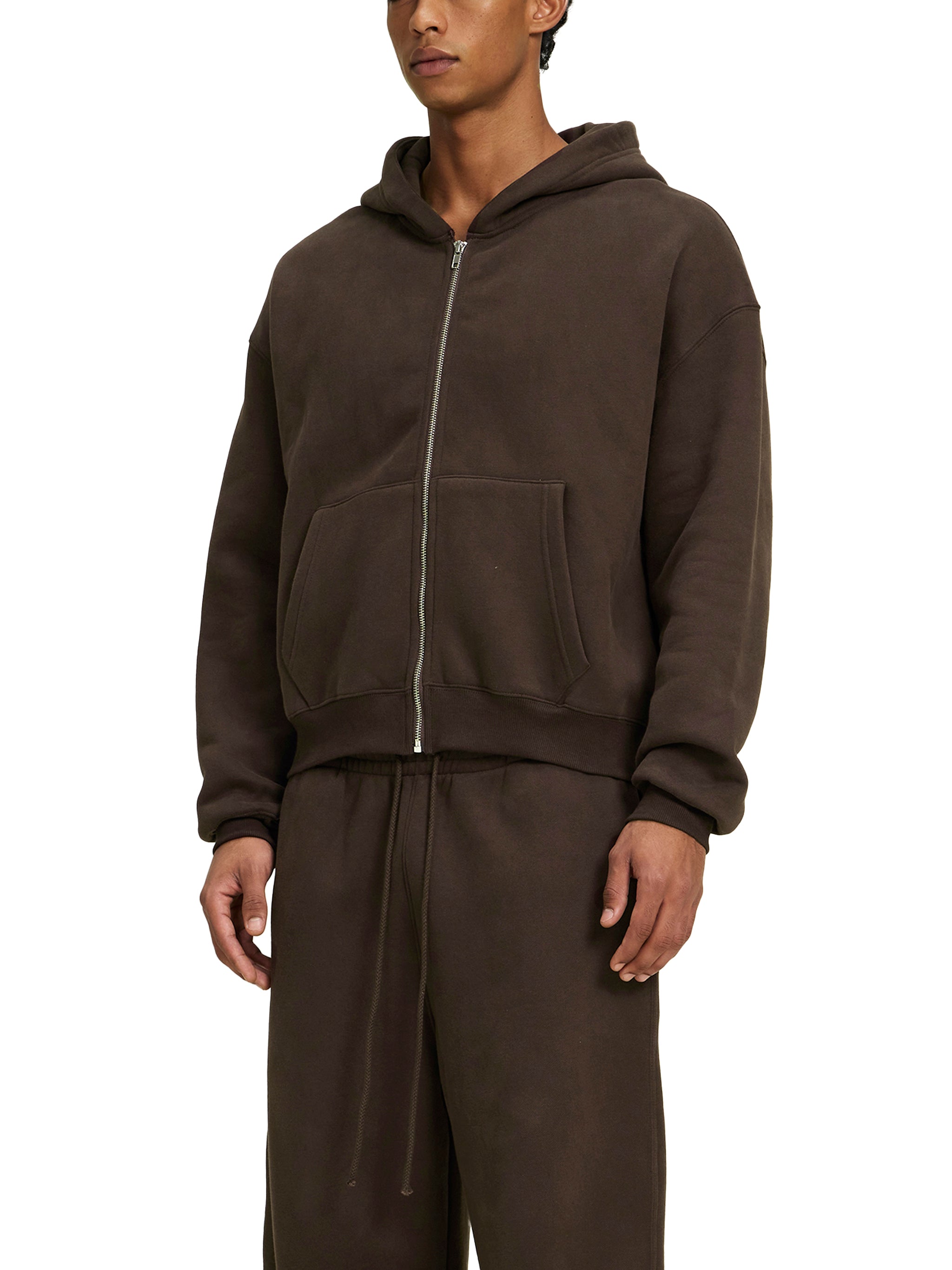 Wade Zip-Up Boxy Fit Hoodie (Fleece)