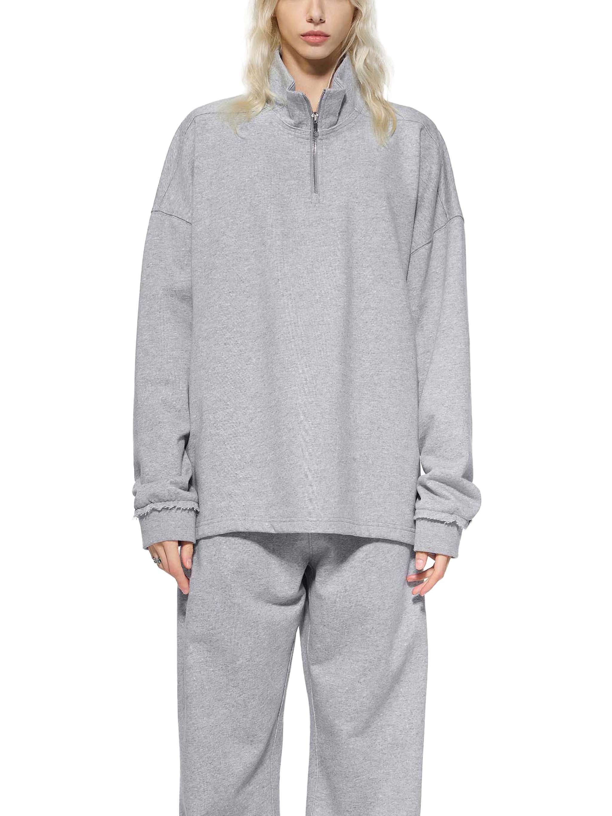 Half-Zip Rolled Edge Wade Sweatshirt