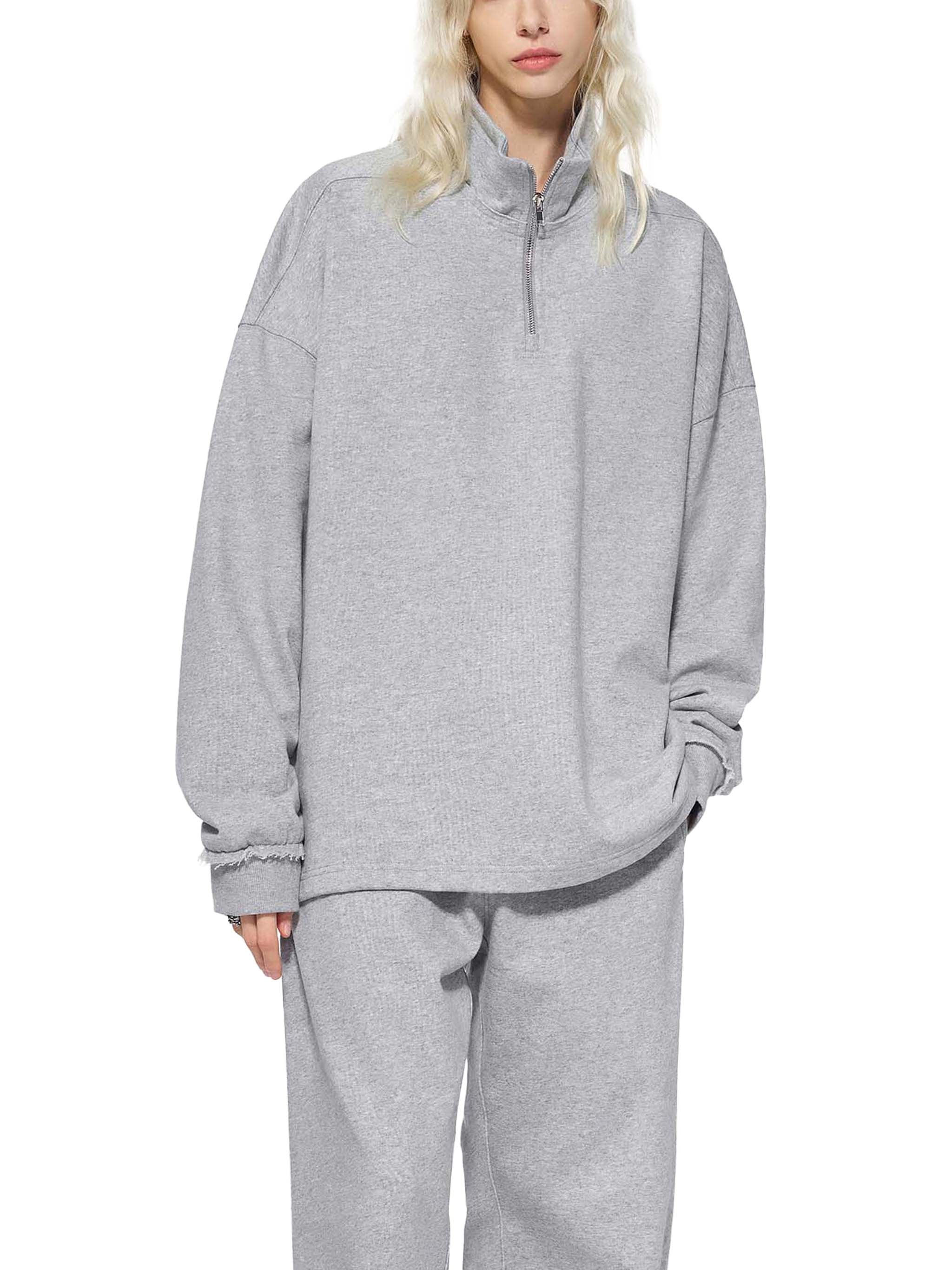 Half-Zip Rolled Edge Wade Sweatshirt