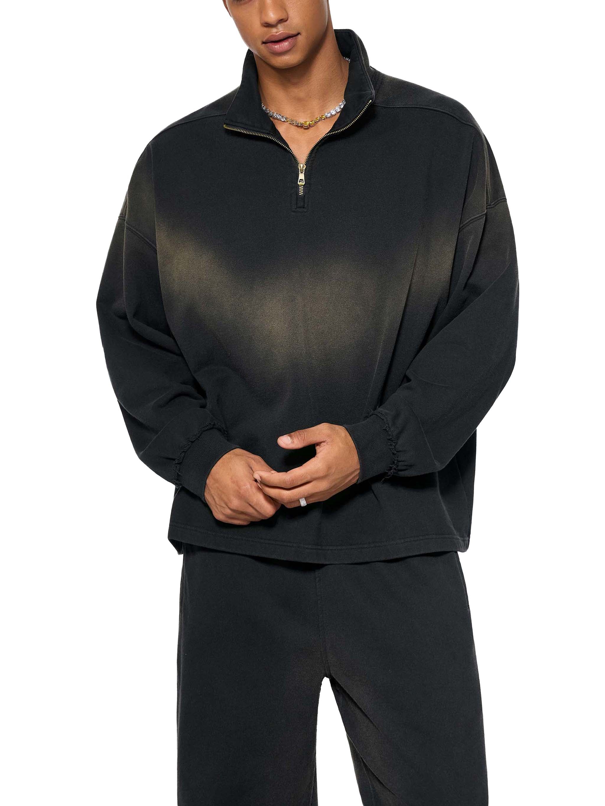 WD Raw Edge Quarter-Zip Sweatshirt