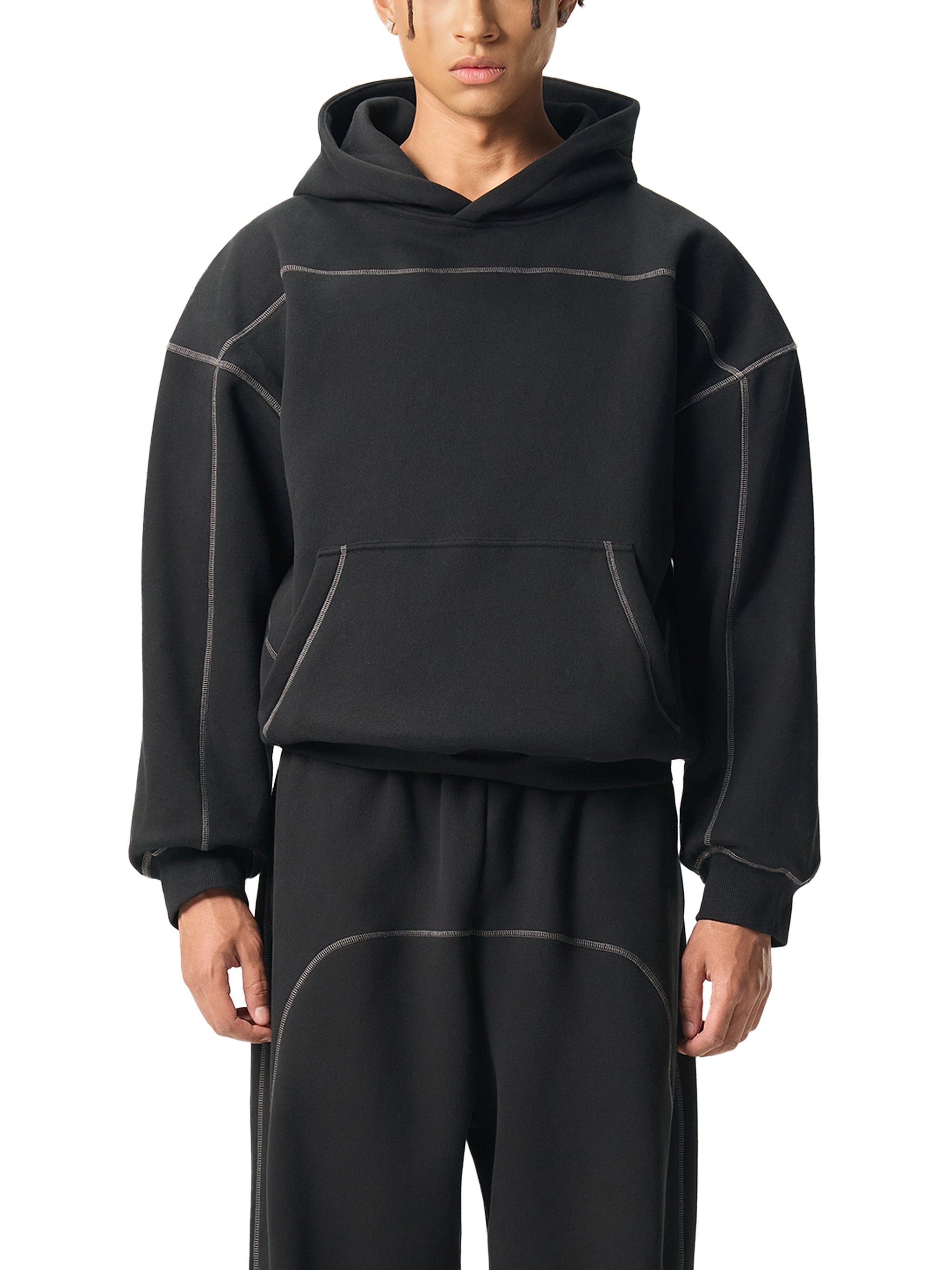 Wade Contrast Boxy Hoodie