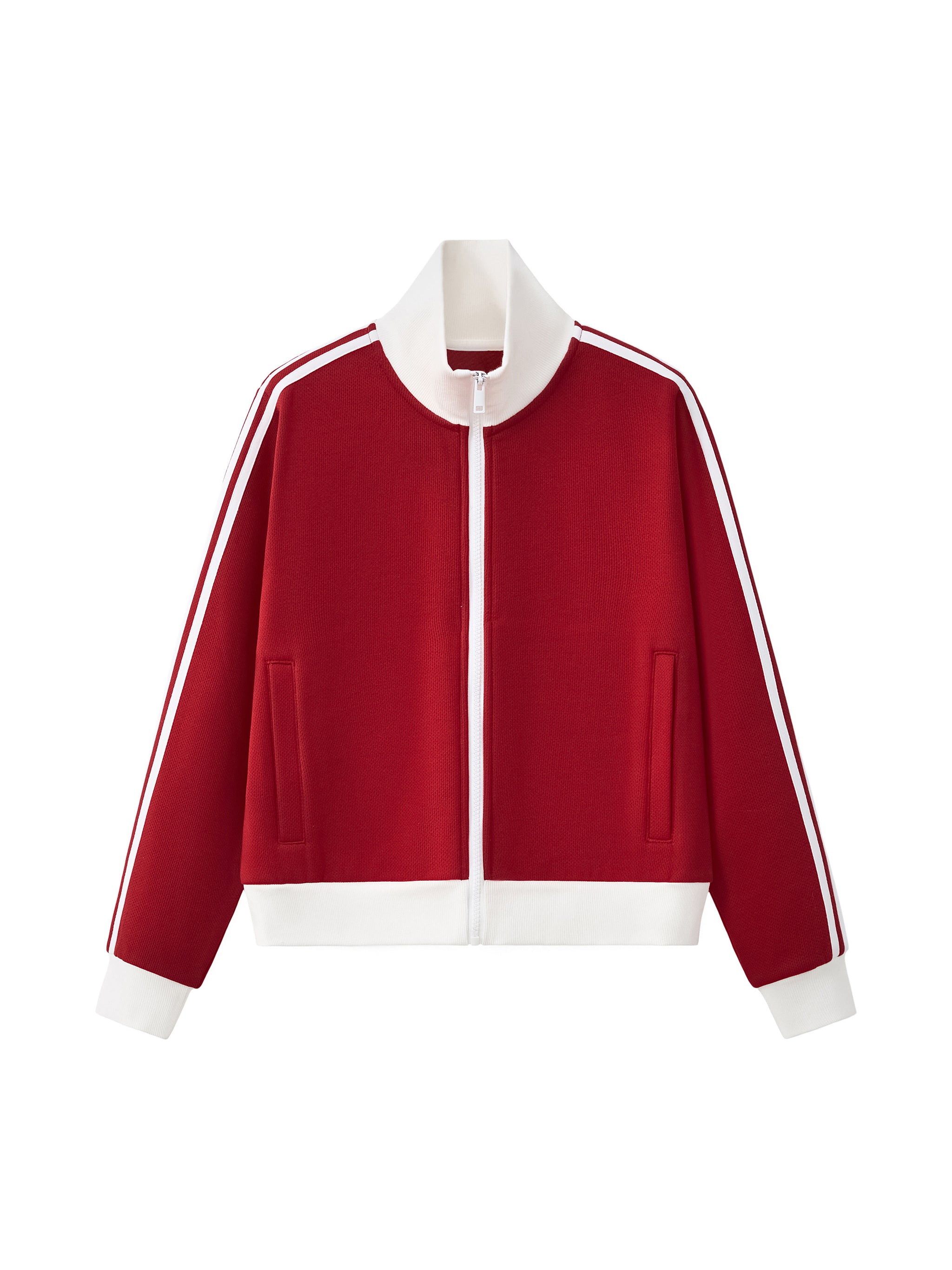 Wade Cropped Track Jacket (White)